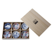 日本製 江戶恐龍仔 6小碟精裝木禮盒套裝（6隻小碟）